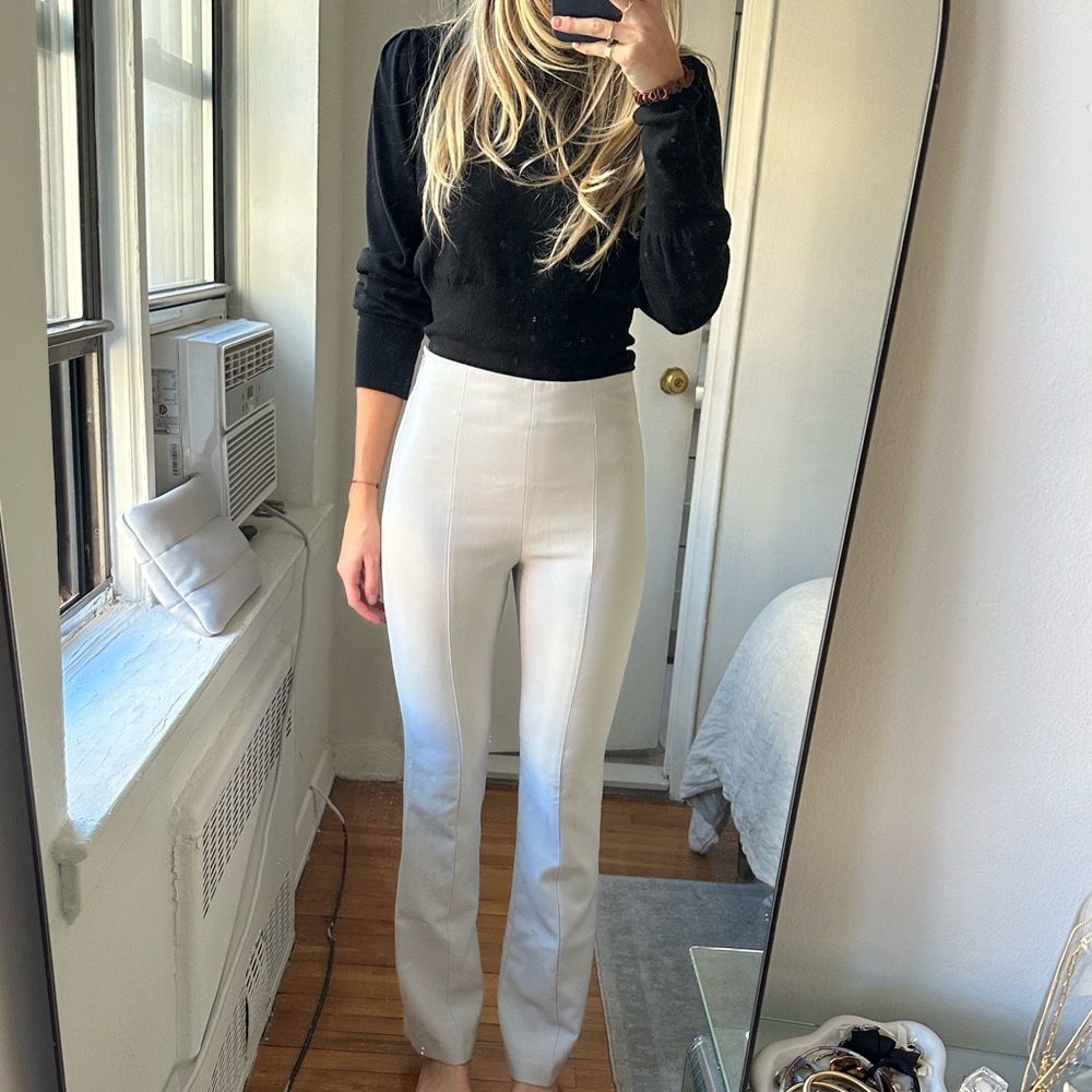 Grey/blue high waisted trouser